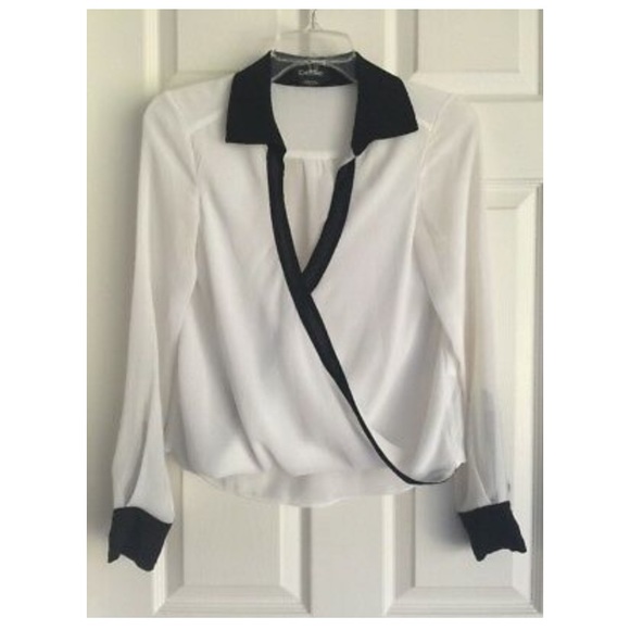 🌹bebe twist drape blouse💝 - Picture 2 of 3